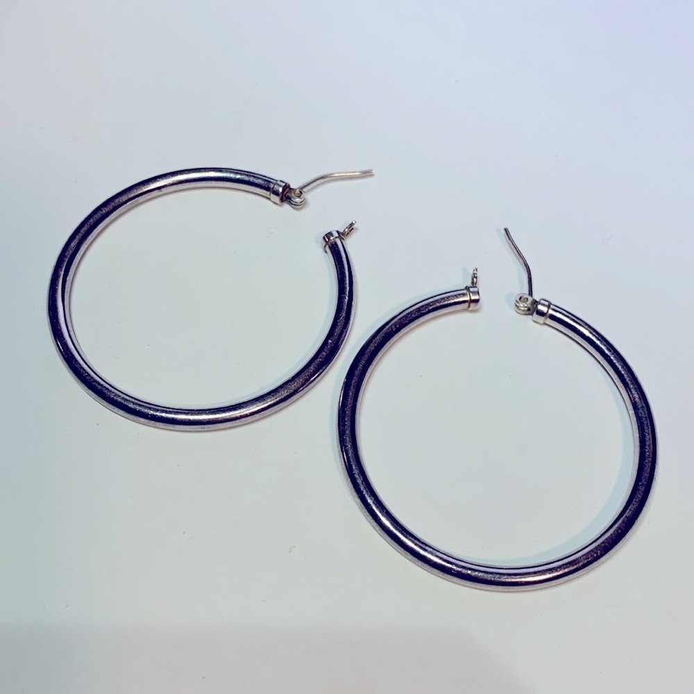 💰2/$40💰Vintage Classic Hoop Earrings Silver 925